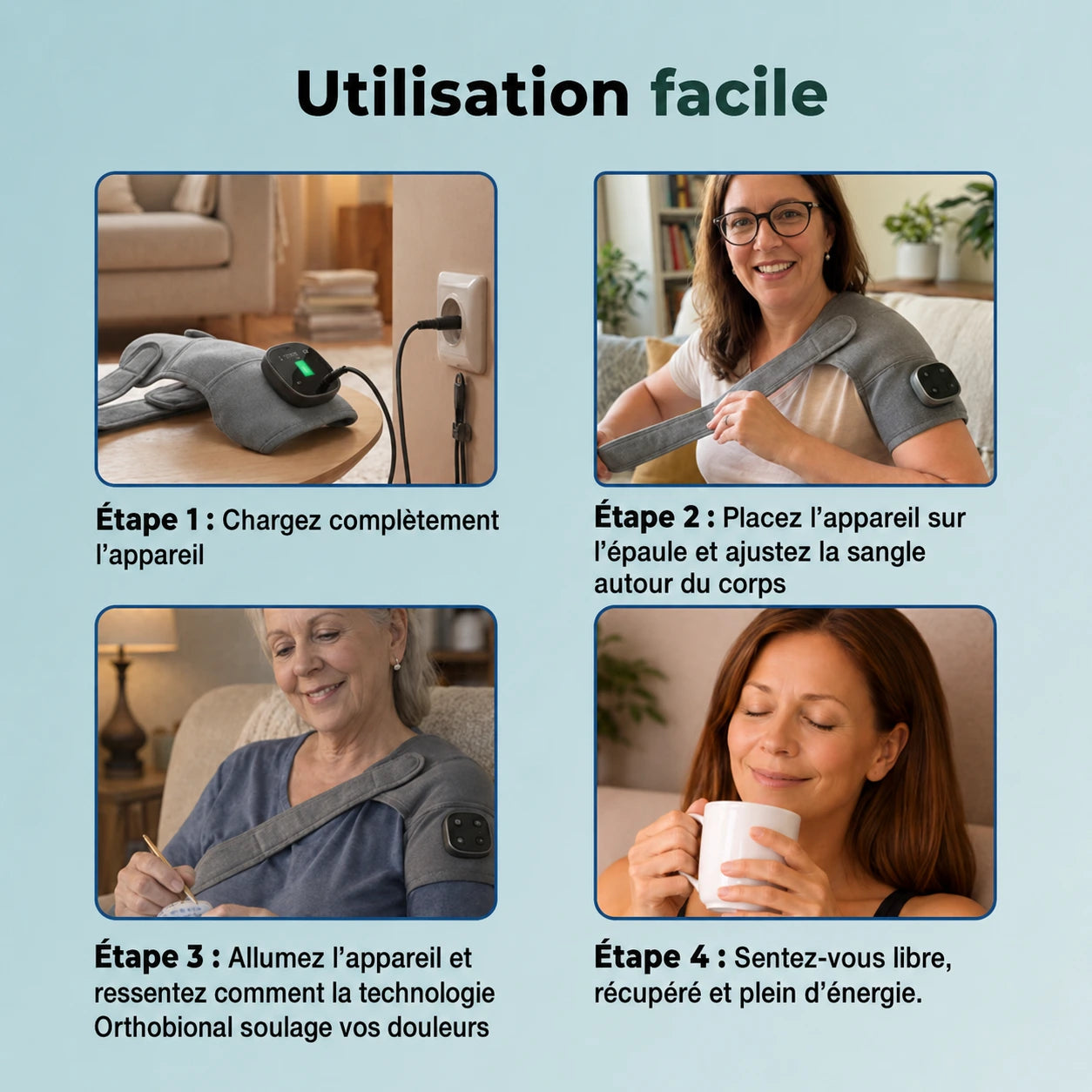 Koveld™ Masseur d'épaule 3-en-1